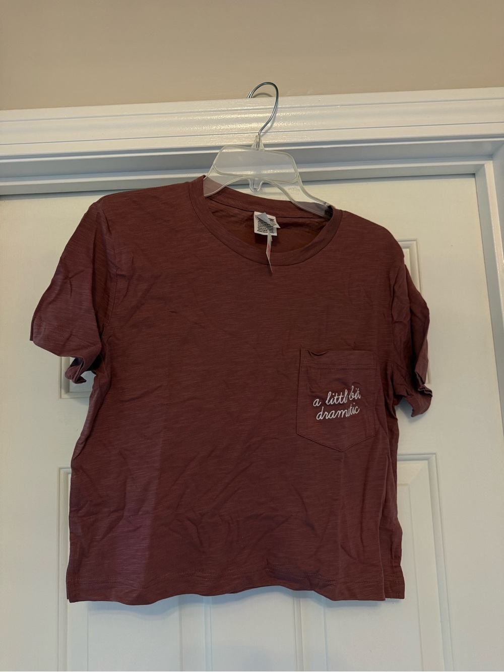 PINK Victorias Secret Pocket Tee - A Little Bit Dramatic - Mauve